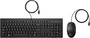 Resim HP 225 286J4AA USB Kablolu Klavye ve Mouse Seti - Siyah 