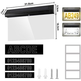 Resim Yunboo Güneş Enerjili Dış Mekan Kapı Numarası Lambası - Ip65 Su Geçirmez, 3000k-6000k Çift Renk Tonu, 31.7x21.5cm Duvar Tipi Işık Diğer 