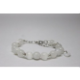 Resim Gümüş Selenit & Ay Taşı Bileklik 