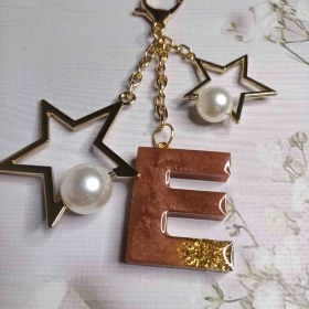 Resim Lavanta Design Epoksi Harf Anahtarlık E Harfi Oto Anahtarlık Ev Hediyesi Araba Hediyesi 