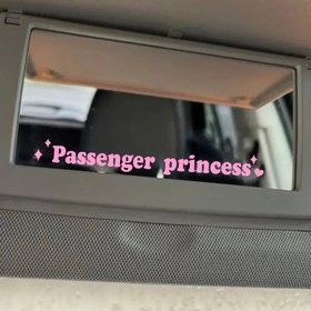 Resim Passenger Princess Sticker | Sevimli Araba Ayna Çıkartması | Sticker Master - Hologramlı 