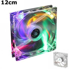 Resim 12Cm Kasa Fanı 4 Renk Sessiz Işıklı Ledli Fan 