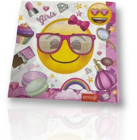 Resim 20li Gözlüklü Emoji Peçete 