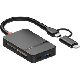 Resim Apera MT86 8in1 Multi Girişli Cf Kart Okuyucu Mac iPhone 15 16 ile Uyumlu Type-C 5gbps Veri Aktarımı 