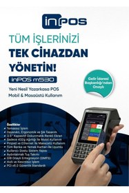 Resim inPOS M530 4g Yeni Nesil Temassız Qr Karekod Ödeme Özellikli Yazar Kasa Pos 