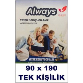 Resim Always Sıvı Geçirmez Alez, Yatak Koruyucu Elastik Bantlı 90X190Cm 