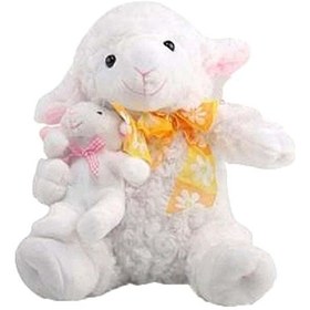 Resim Yavrulu Masalcı Kuzu Peluş 