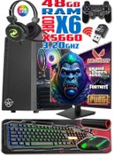 Resim WARBOX Gorilla Xeon X5660 48gb Ram 256gb Ssd 250gb Hdd R7 240-4gb E.kartı 20" Monitör Gaming Bilgisayar 