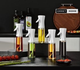 Resim Orret Home Sprey Yağdanlık Cam Şişe Yağ Püskürtücü 225 ml Airfryer Kızartma Izgara Salata İçin Yağlık 