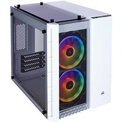 Resim Corsair CC-9011137-WW Crystal Serisi 280X RGB Temperli Cam Micro Atx Kup Bilgisayar Kasası Beyaz 