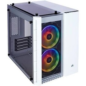 Resim Corsair CC-9011137-WW Crystal Serisi 280X RGB Temperli Cam Micro Atx Kup Bilgisayar Kasası Beyaz 