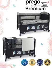 Resim Prego Premium Line Alt Açma Üniteli Anne Yanı Oyun Parkı + Yatak 