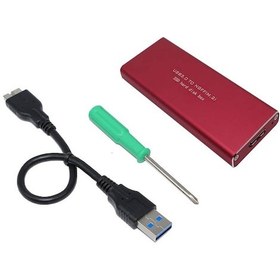 Resim Wozlo M.2 NGFF to USB 3.0 SSD SATA HDD Aliminyum Harddisk Kutusu Kırmızı 