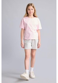 Resim Defacto Elastik Bel Basic Gri Melanj Şort Kız Çocuk H8765a826hsgr210 Gri-gr210 