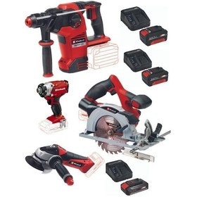 Resim Einhell Herocco 36/28 36V Kırıcı Delici TE-CI 18/1 Torklu DarbeliVidalama TE-AG 18/115 Avuç Taşlama TE-CS 18/150 Daire Testere 2X4.0+2.5ah Akülü Set 