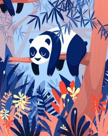 Resim Sayılarla Boyama Seti - Yorgun Panda - 60x75 