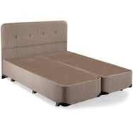 Resim Luna Baza ve Başlık Seti - 180x200 cm Çift Kişilik Sandıklı Kumaş Baza Seti 