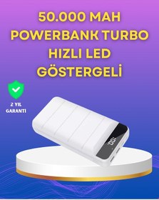 Resim Lightning Ve Type-c Girişli 50000mah Powerbank 