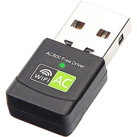 Resim CepteToptan ALLY Çift Bant 600 Mbps 2.4 GHz +5 GHz USB Kablosuz Wifi Adaptör-(1903) - ALVN9665-7768 