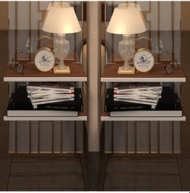 Resim Kenzlife komodin guiseppe 2 li set cvz komidin 39*19 2 parça duvara monte askı aparatlı (mng) 