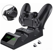 Resim Xindoker Ps4 Kablosuz Şarj İstasyonu, Hızlı Şarj Ve Manyetik Bağlantı İle Çift Kontrolcü Uyumlu 