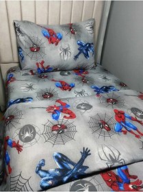 Resim Tek Kişilik Çocuk Nevresim Takımı Örümcek Adam Gri 