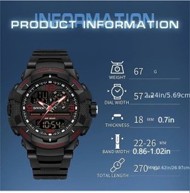 Resim Sunshine022 Sanda Erkek Kol Saati Spor Moda Çift Ekran Alarm Takvim Hafta Fonksiyonel Yeşil Işık Hediye Diğer 