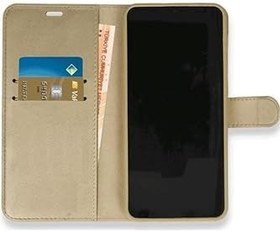 Resim Tcl 30 Plus Cüzdanlı Kapaklı Kılıf Kartlıklı Standlı Kopçalı Gold 