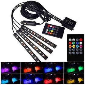 Resim Araç Içi Aydınlatma Sorelis Kumandalı Müziğe Duyarlı 12 Led Ayak Altı Led - 7 Renk Rgb Pro 