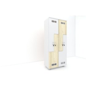 Resim ModülerDünyası Modüler Dünyası Z Kapaklı Kilitli Gardrop Soyunma Dolabı (310716162) 