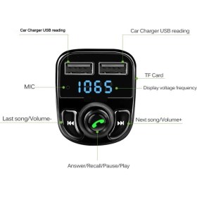 Resim Marsilyan Carx8 Bluetooth Araç Kiti Fm Transmitter 