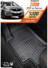Resim Siyah Peugeot 2008 2019- Sonrası 4d Havuzlu Paspas Takımı 