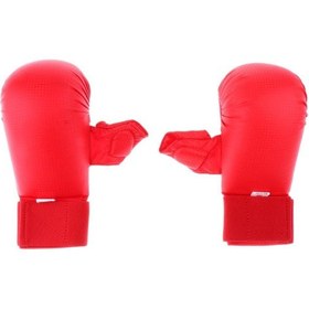 Resim Suntek Pu Deri Karate Müsabaka Eldiveni Eldiven Mma L-kırmızı Kırmızı 