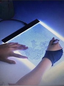 Resim (A5) led Işıklı Çizim Tableti Animasyon Portre Kopyalama Panosu Dijital Grafik Pedi Beyaz 