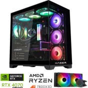 Resim Xaser Lexus X250 Ryzen 7 7800X3D 32GB Ddr5 Ram 1tb M.2 Nvme SSD 8gb RTX4070 Super Sıvı Soğutmalı Oyuncu Bilgisayarı 