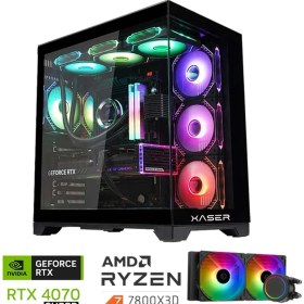 Resim Xaser Lexus X250 Ryzen 7 7800X3D 32GB Ddr5 Ram 1tb M.2 Nvme SSD 8gb RTX4070 Super Sıvı Soğutmalı Oyuncu Bilgisayarı 