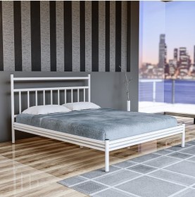 Resim Metalia Gm 224 Lima Çift Kişilik Metal Karyola Beyaz 140x190 
