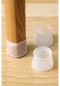 Resim 12 Adet Silikon Masa Sandalye Pabuç Kaydırmaz Sessiz Koltuk Zemin Koruyucu Çizdirmez Ayak Kılıfı 