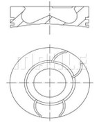 Resim Mahle 0400310 Piston Segman Std (-0.20MM KİSA) 73.7 Mm( Ford : Fiesta Fusion 1.4 Tdci 0628n7 (wk718543) 