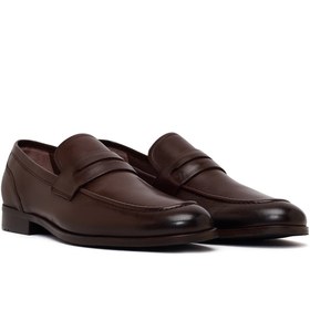 Resim Derimod Black Erkek Kahverengi Deri Klasik Loafer - Kahverengi / 4 