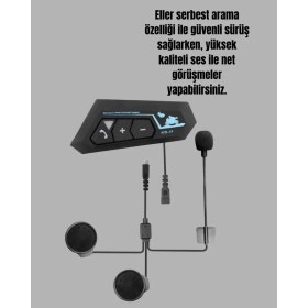 Resim Pileli Store BT22 Kask Bluetooth Kulaklık Su Geçirmez Motosiklet Iletişim Sistemi 