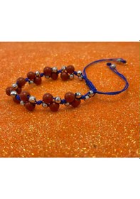Resim Yıldız Doğal Taş 6mm Ipli Kırmızı Jasper Ayarlanabilir Ölçü Doğal Taş Bileklik Kırmızı 