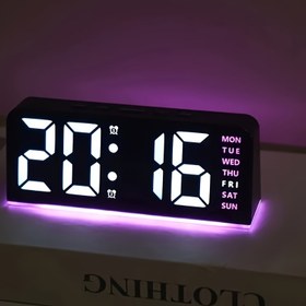 Resim 1 adet Kompakt Çok Fonksiyonlu Dijital Alarm Saati, Tarih Göstergeli ve USB Güçlü, Çift Alarm Göstergeli - Şık Dikdörtgen Tasarım, Ev Dekoru ve Tatil Hediyeleri İçin İdeal 