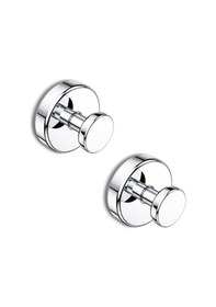 Resim Duş İçin Vakumlu Kanca, Banyo Penceresi Cam Kapı Duvarı İçin Çıkarılabilir Havlu Kancası, Asma İçin Banyo Peştemali Kancası - 2'li Paket, Krom 