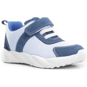 Resim Rakerplus Barefoot Hakiki Deri Krem Lacivert Cırt Cırtlı Çocuk Spor Ayakkabı Krem 