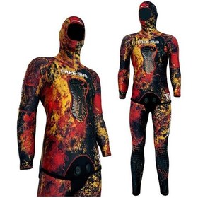 Resim Free-sub 3mm Assos Red Yamamoto Avcı Serbest Dalış Elbisesi Kamuflaj 