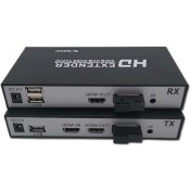 Resim USB HDMI 120 Metre IP Extenderli KVM Switch 