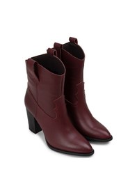 Resim Deery Hakiki Deri Bordo Kadın Bot - E4460Zbrdc03 Bordo 