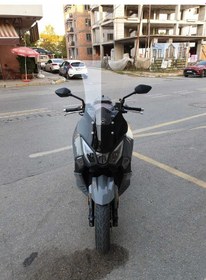 Resim Motocam Sym Joyride 300 Siperlik Ön Cam 2023 2024 Model 75cm Şeffaf Renkli 4mm Uzun Cam 