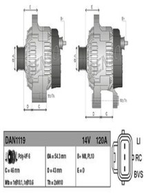 Resim DENSO ALTERNATÖR KOMPLE FOCUS C.MAX 2006/- FUSION 